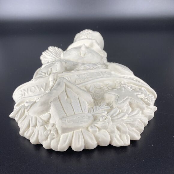 Ready to Paint Ceramic Snowman with Scene 10” SNOW PLACE LIKE HOME Christmas - Picture 5 of 10